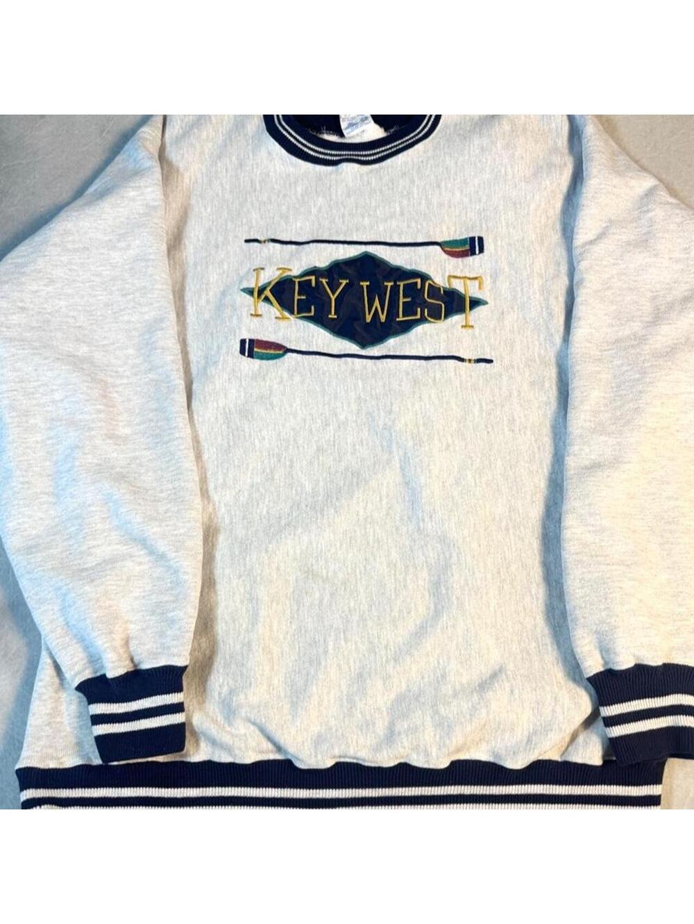 Vintage 90s Champion Reverse Weave Key West Embroidered Sweatshirt XXL